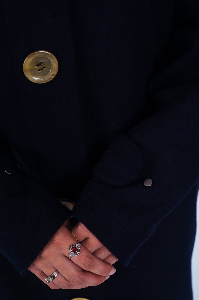 Overcoat Storm Wool System Navy - Welter Shelter - Waterproof, Windproof, breathable Packable