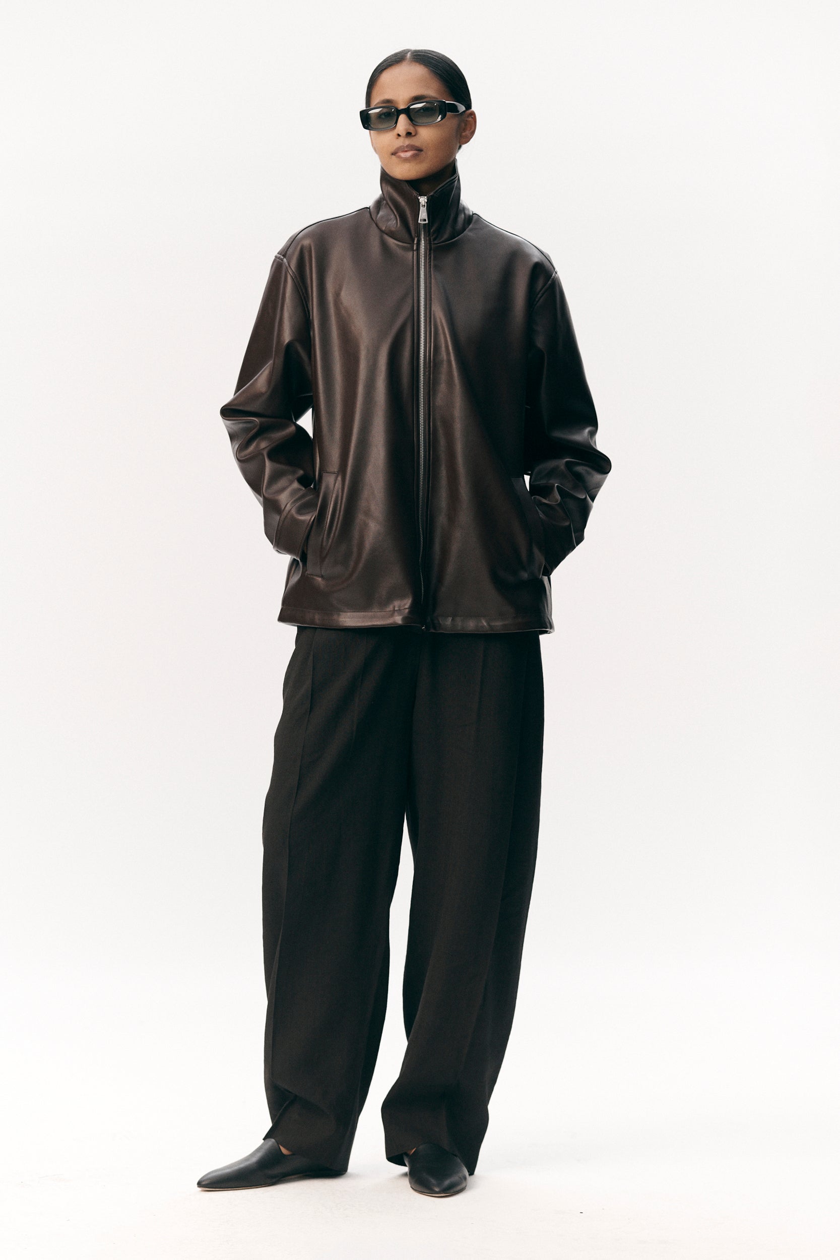 ZIP UP FAUX L SS26 DARK CHOCOLATE WOMEN | Welter Shelter