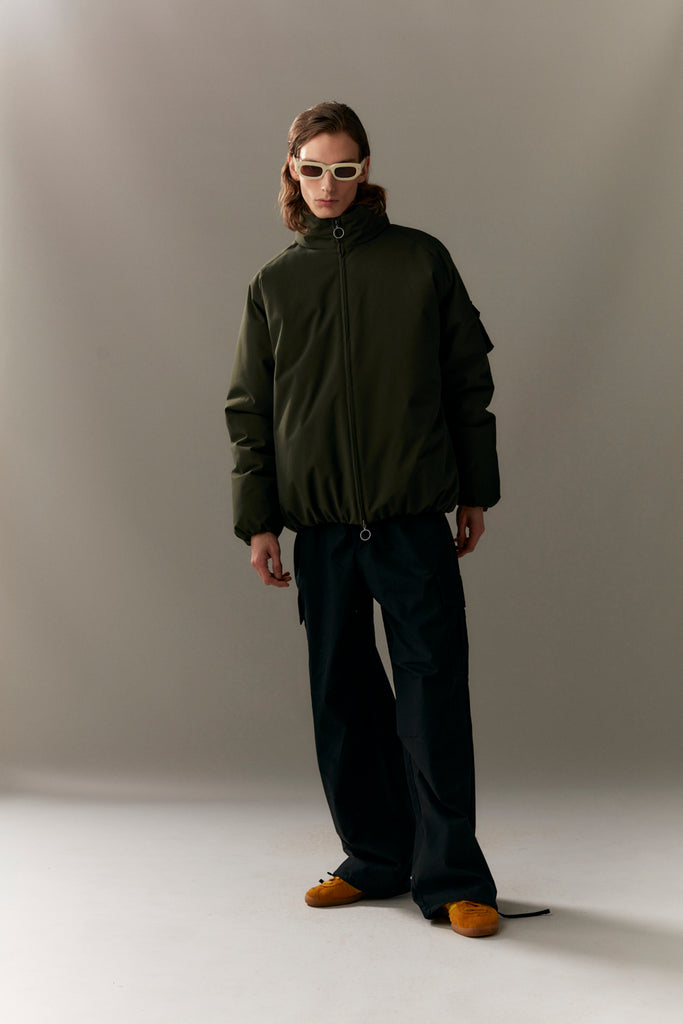 SHORT TRACKER POLY RAYON WINTER AW23 OLIVE