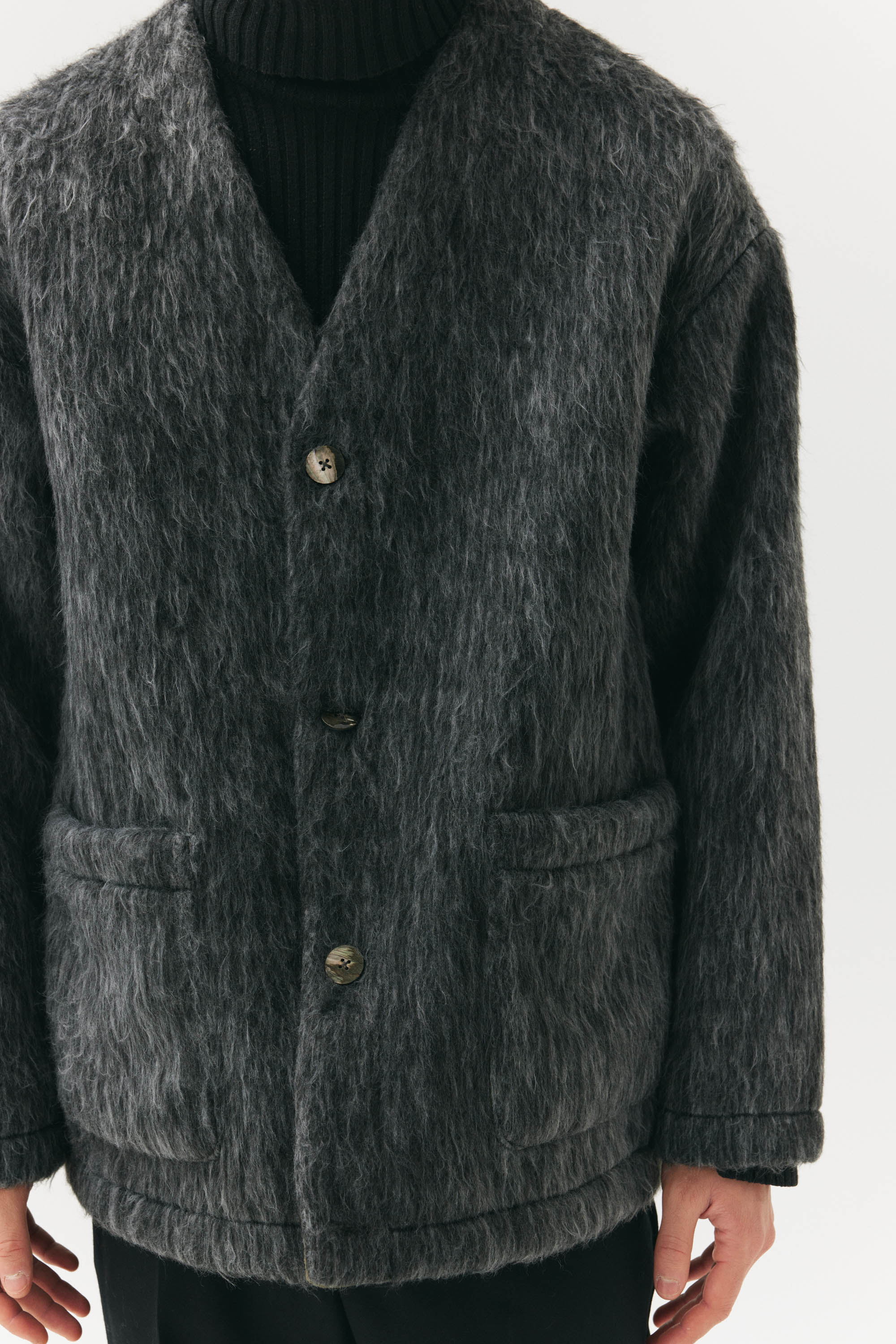 CARDI BONDED - Winter Coat - Grey - Wool winterjacket, stylish and
