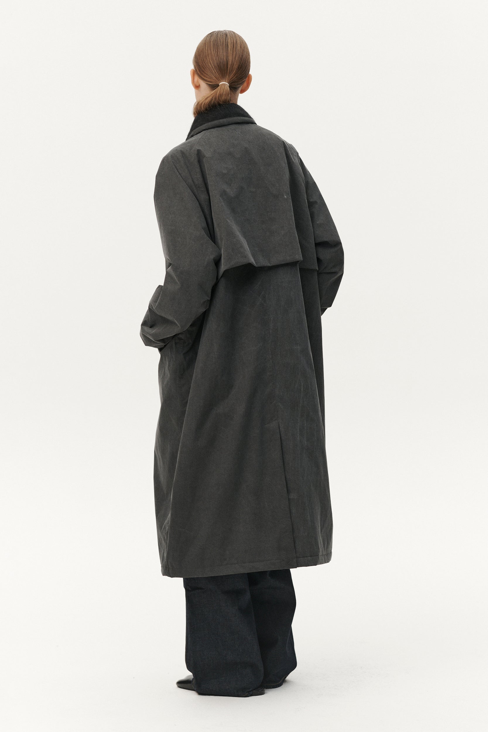 LONG COACH WASHED AW25 WASHED BLACK WOMENS