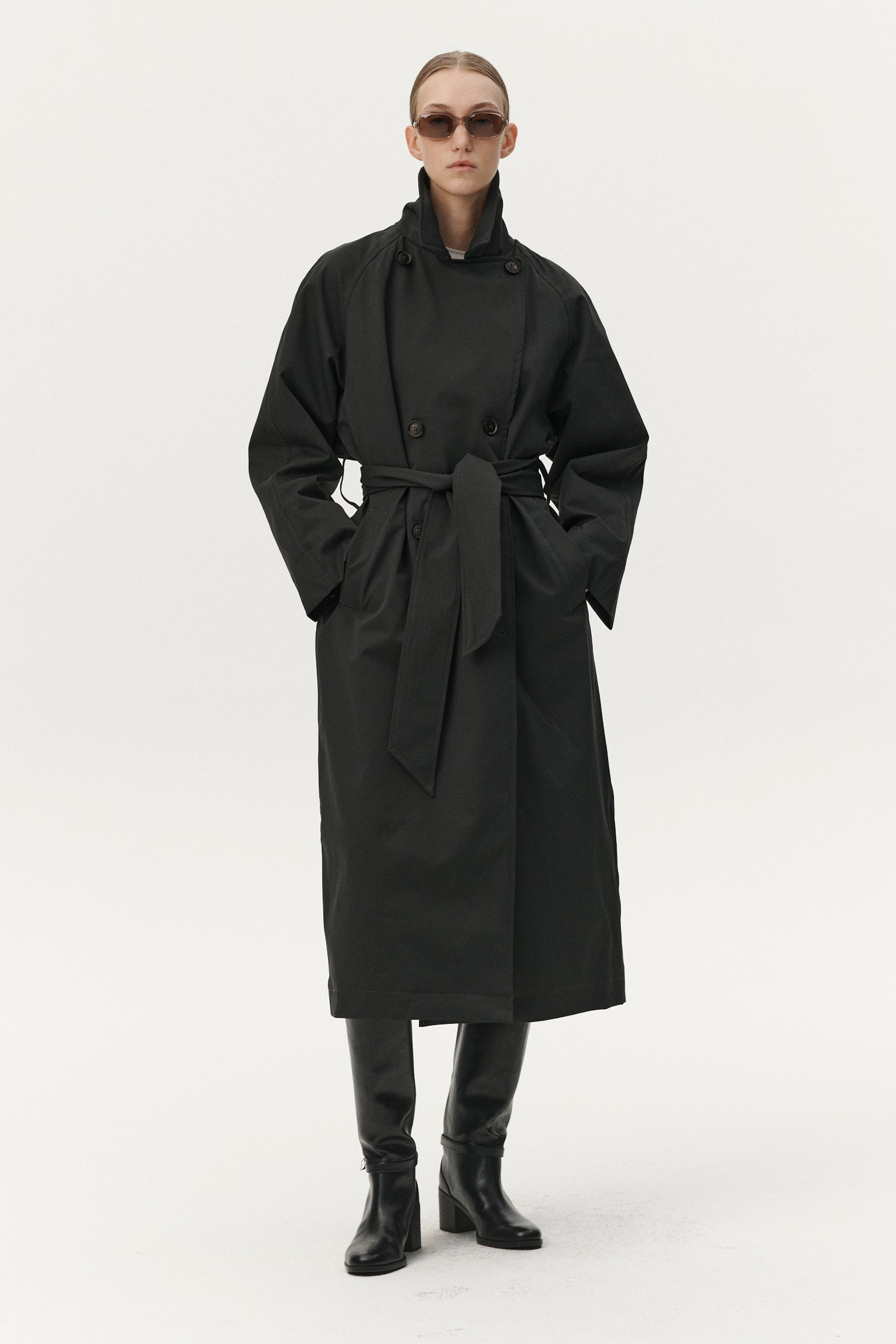 ROOMY TRENCH NINSPIN AW25 WASHED BLACK
