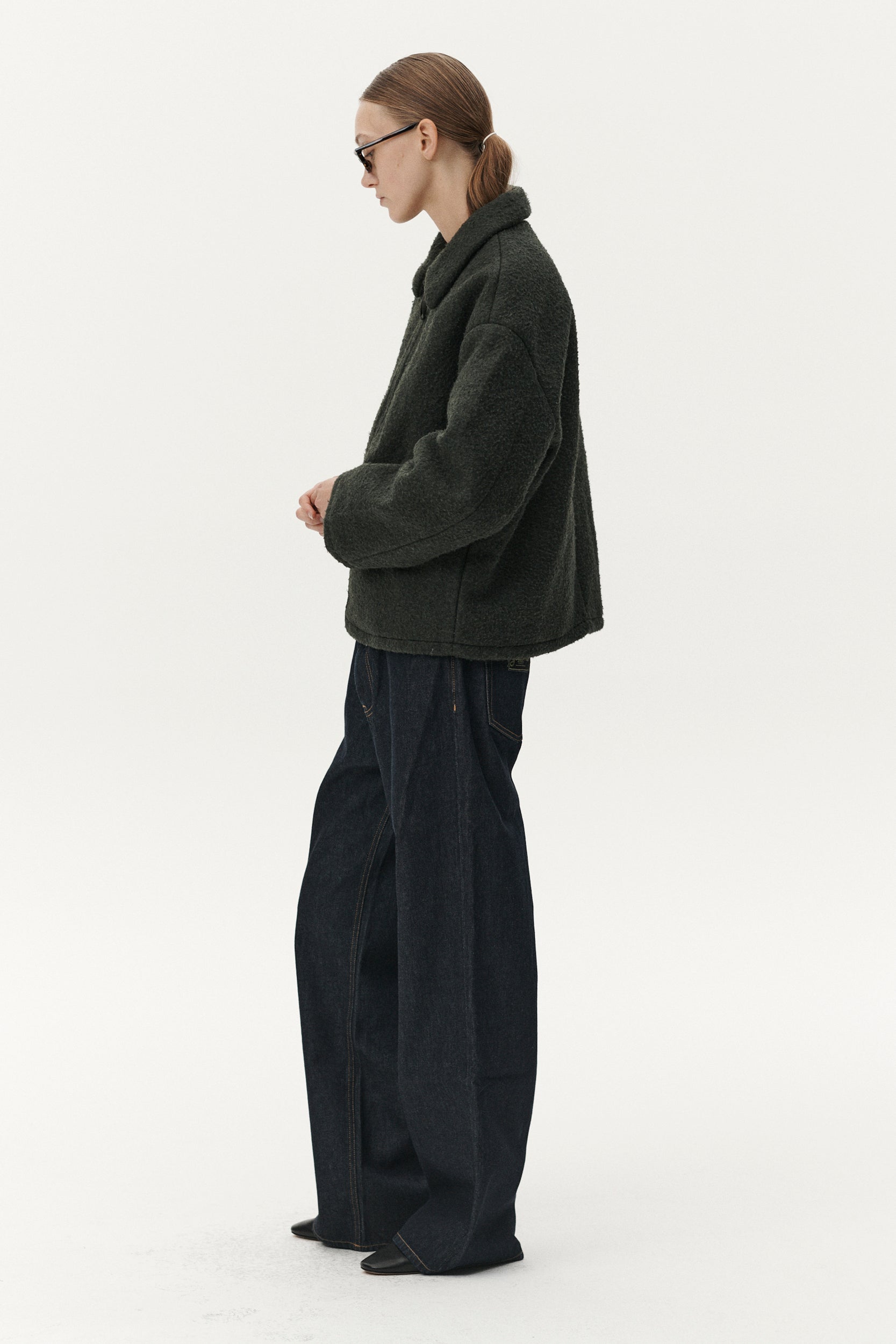 SHIRT JACKET BOILED AW25 GREEN