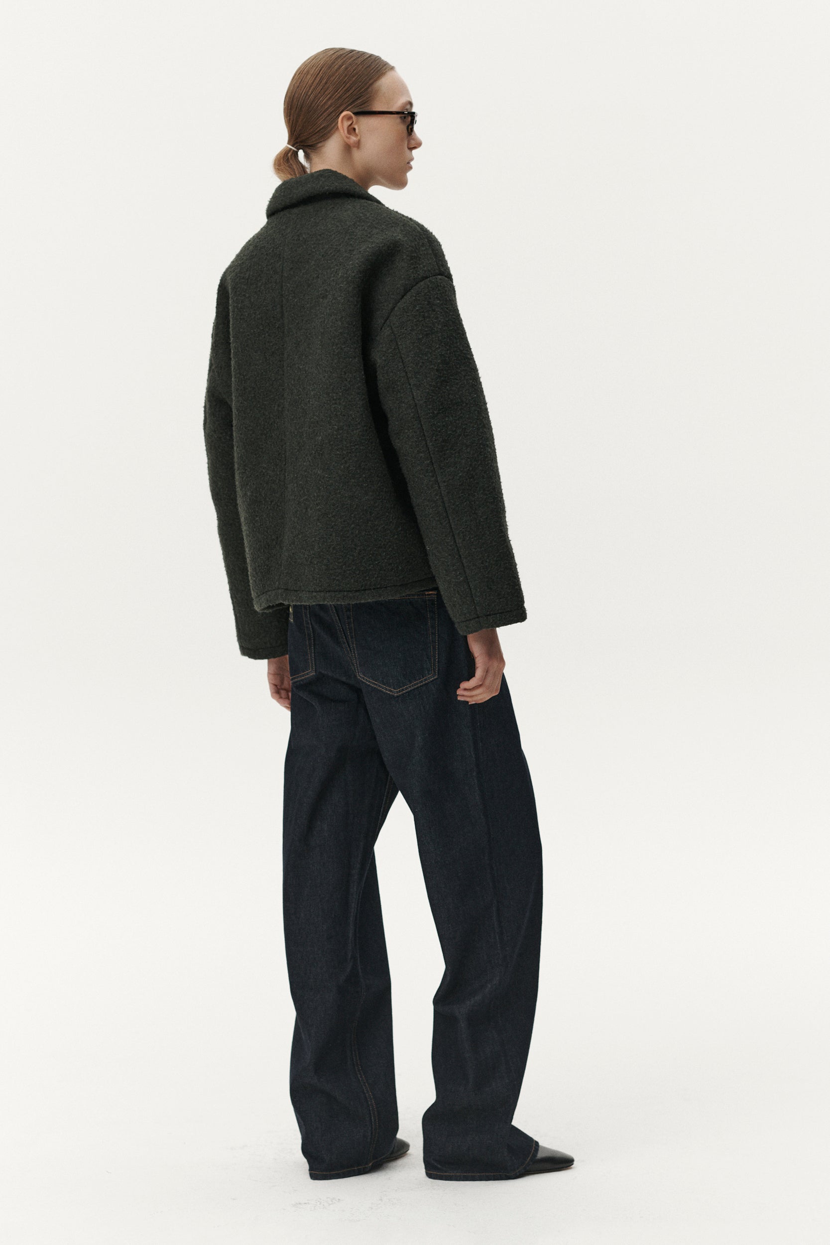 SHIRT JACKET BOILED AW25 GREEN