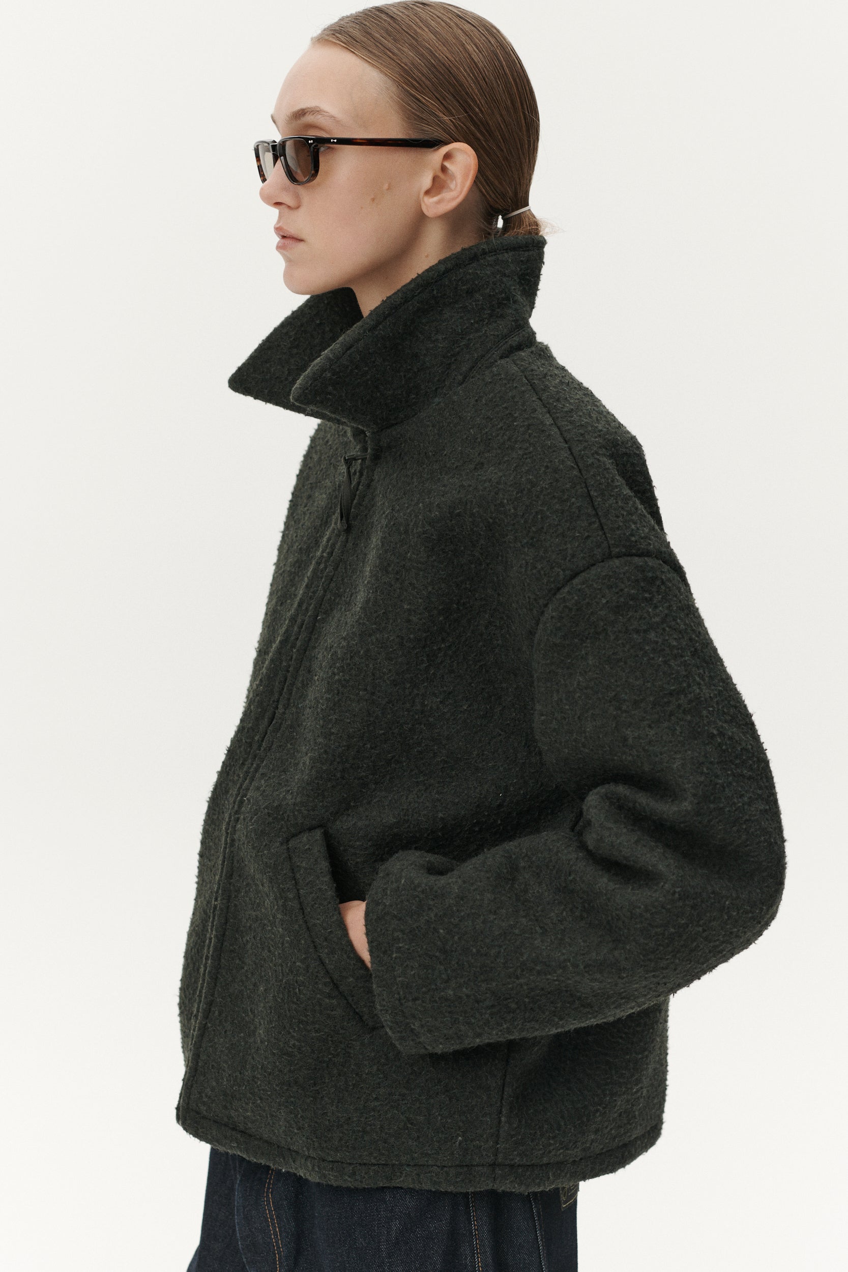 SHIRT JACKET BOILED AW25 GREEN