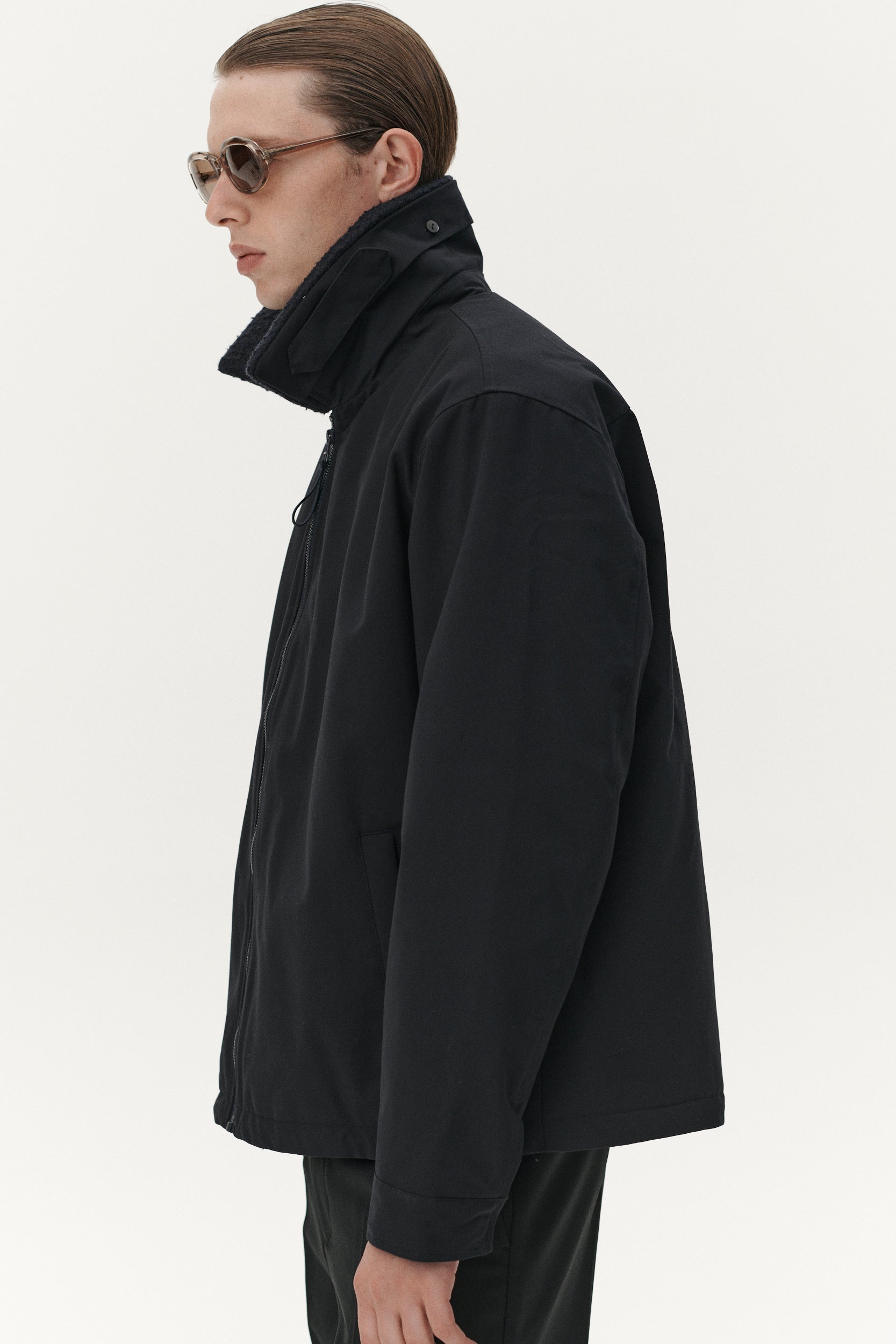 ZIP UP POLY AW25 NAVY