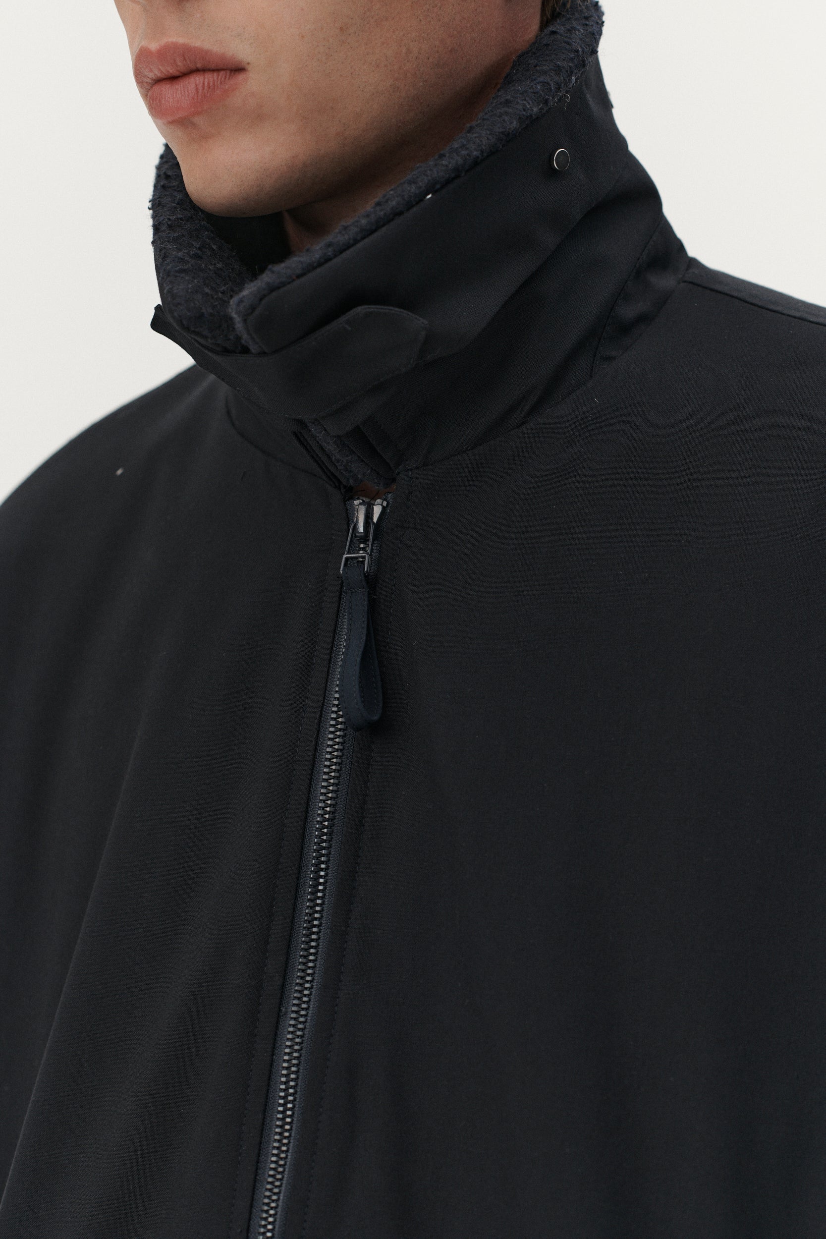 ZIP UP POLY AW25 NAVY