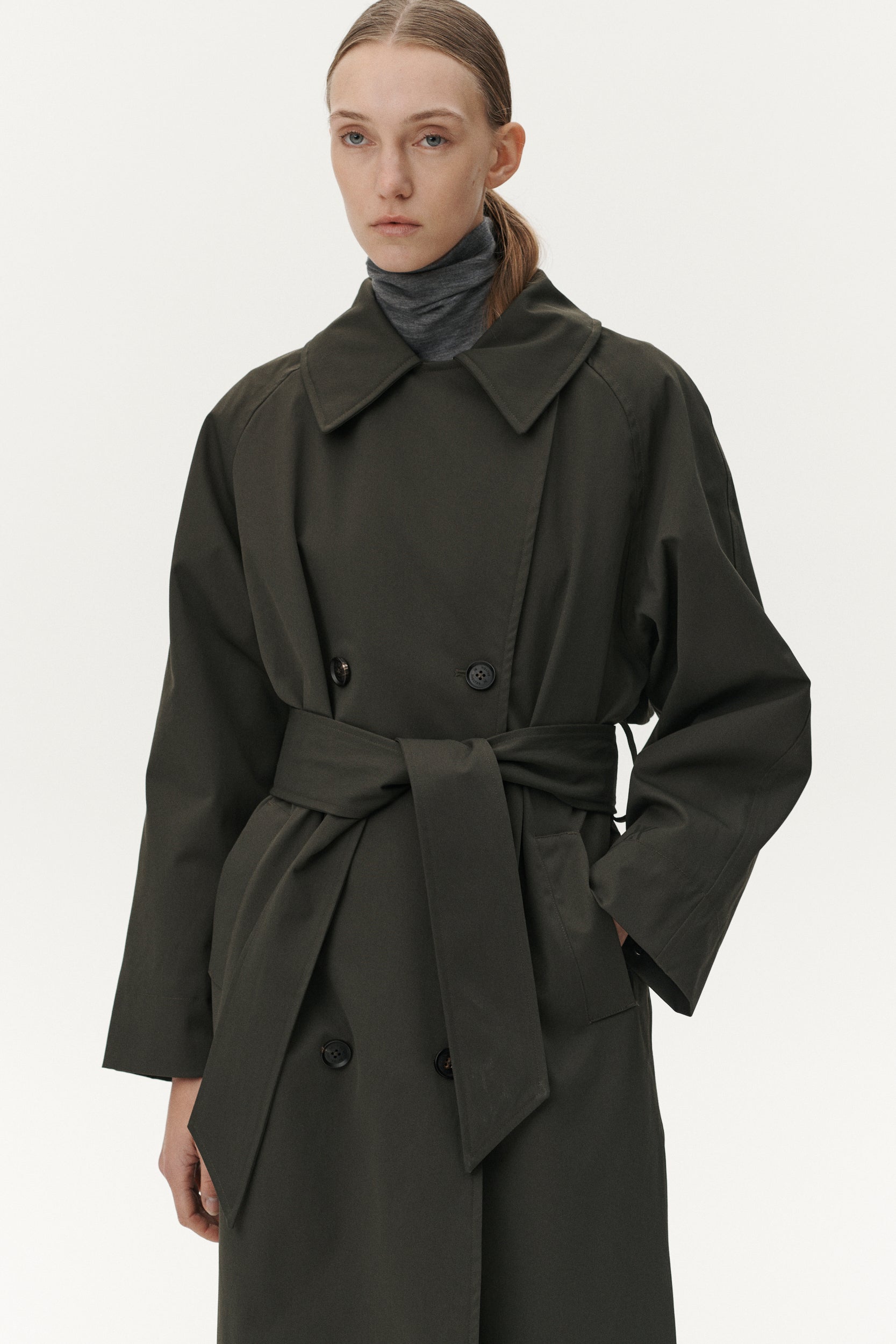 ROOMY TRENCH NINSPIN AW25 DARK MOSS