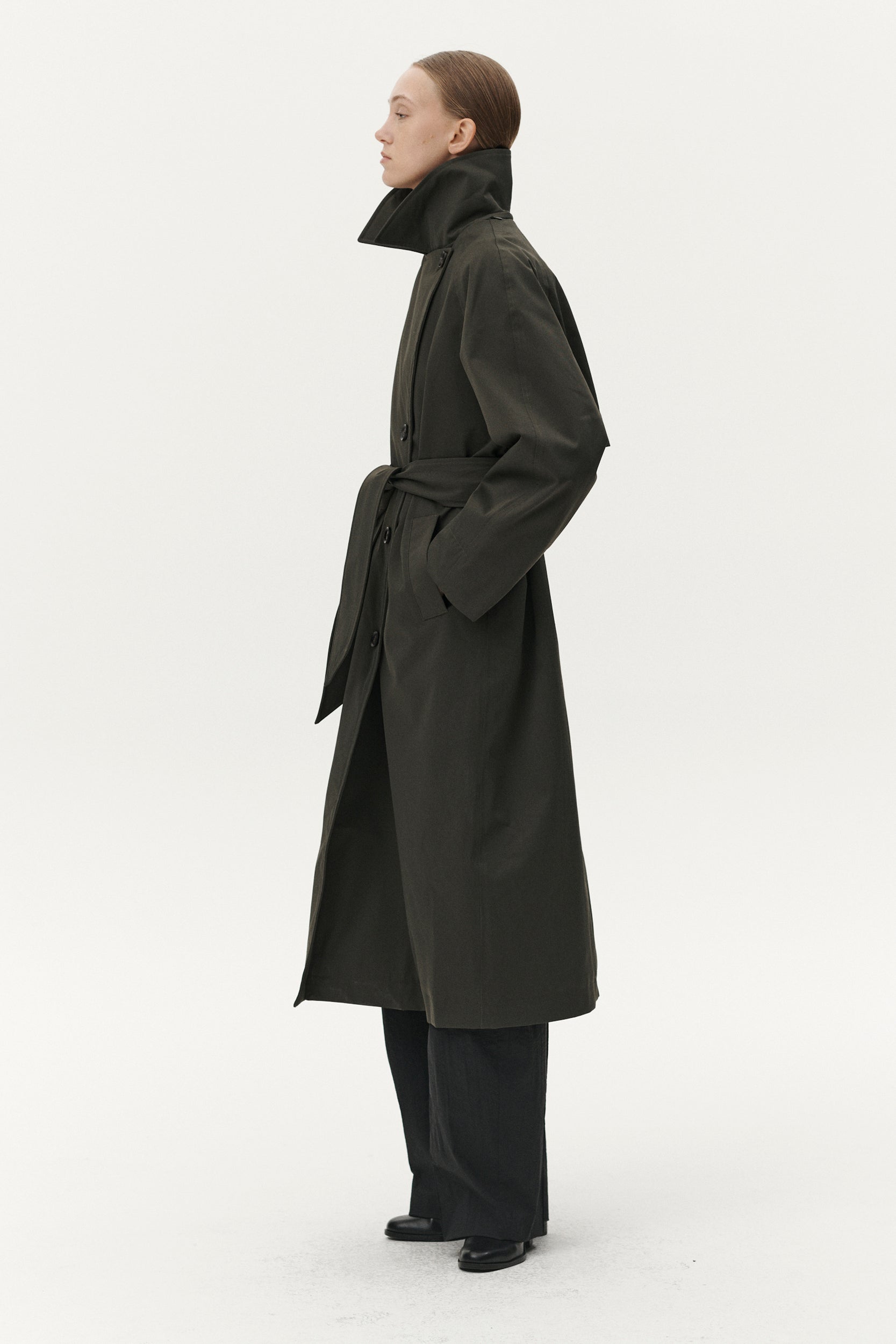 ROOMY TRENCH NINSPIN AW25 DARK MOSS