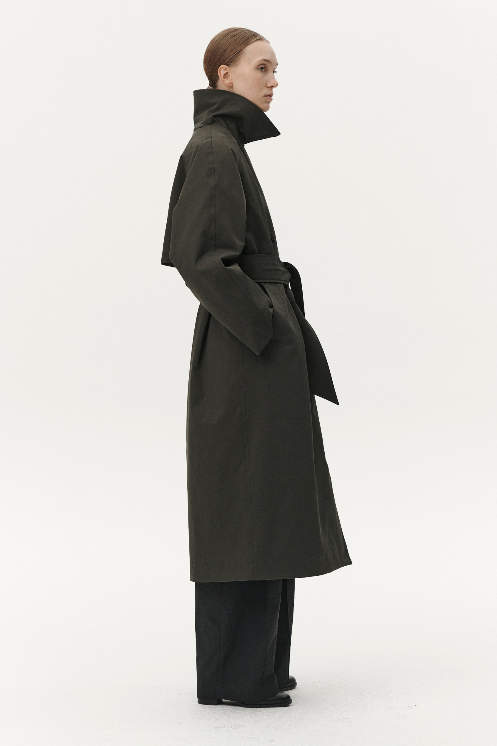 ROOMY TRENCH NINSPIN AW25 DARK MOSS