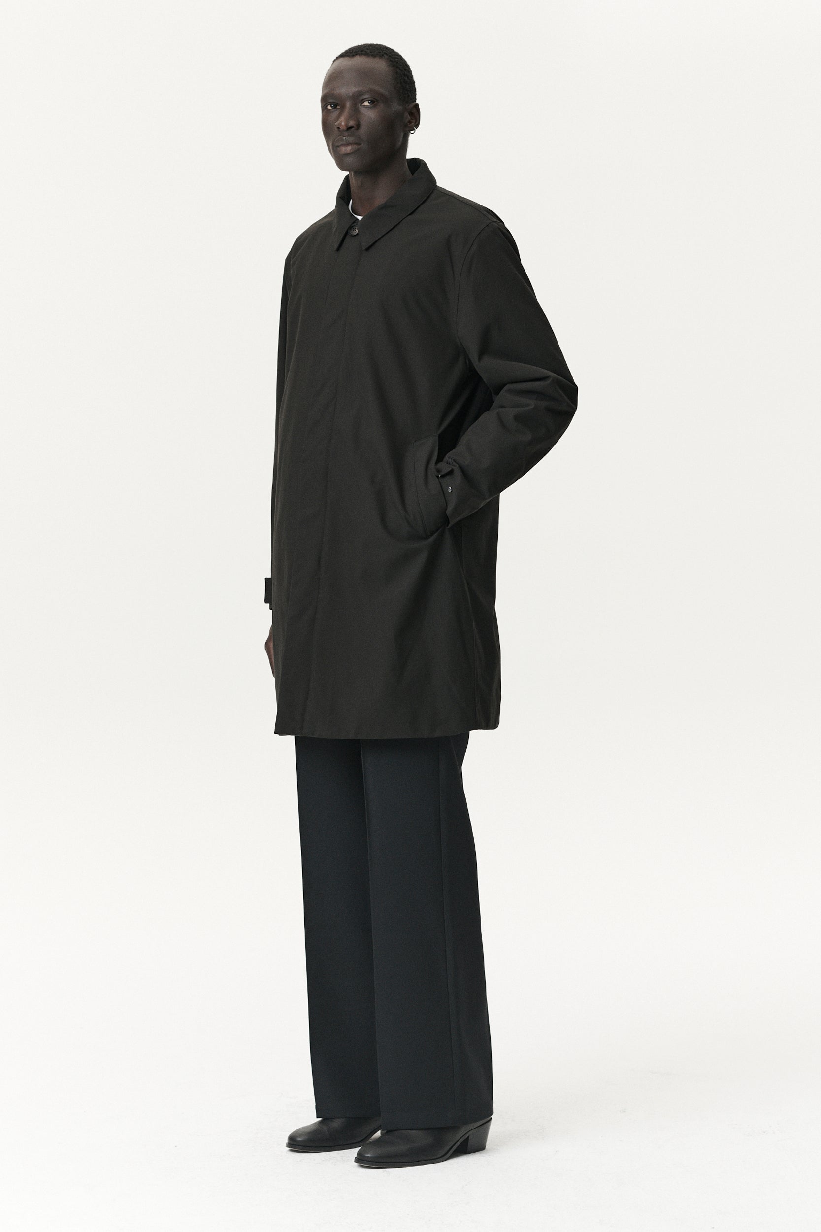 LONG DONG POLYRAYON WOOL LOOK AW25 BLACK