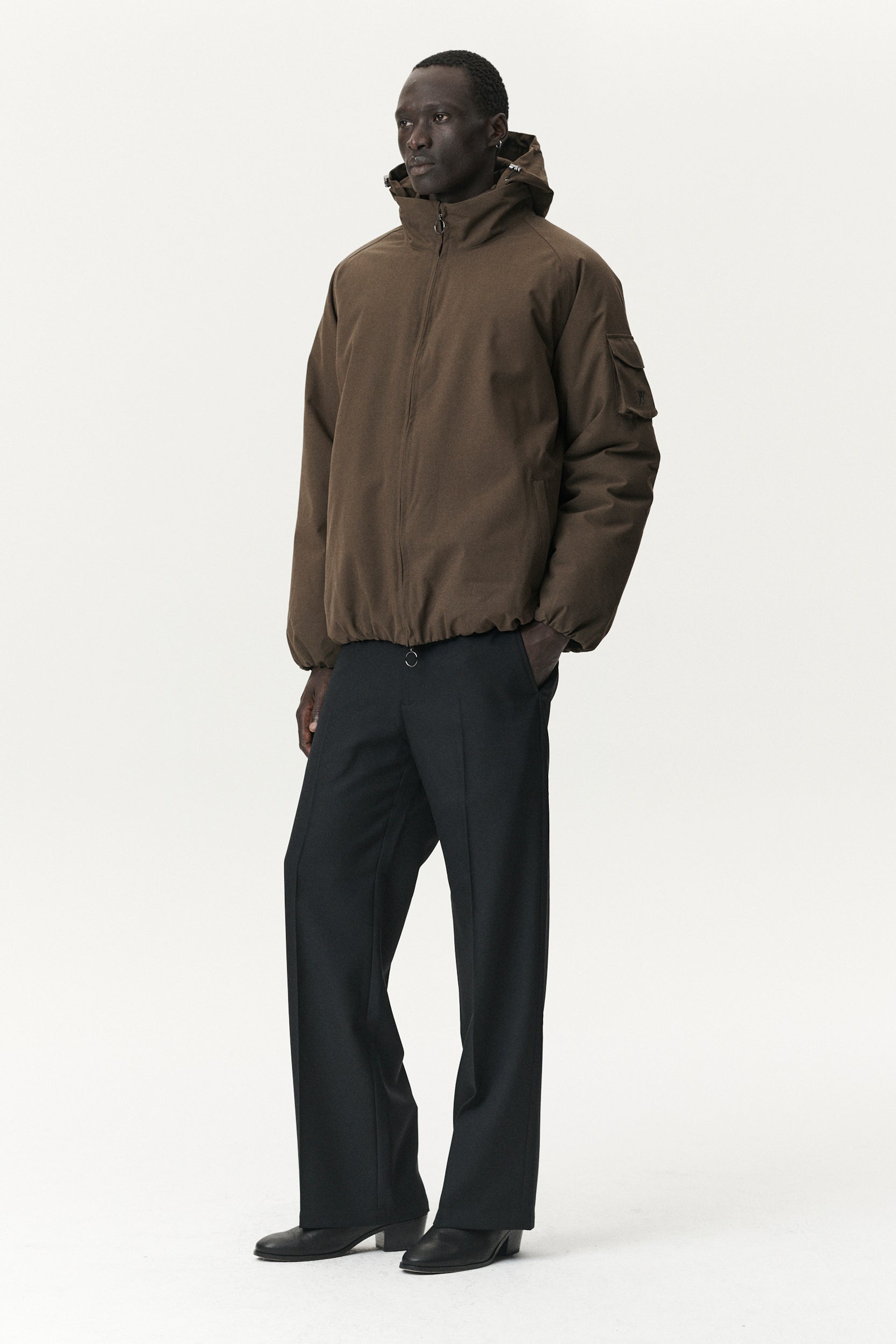 SHORT TRACKER POLY RAYON AW25 OLIVE