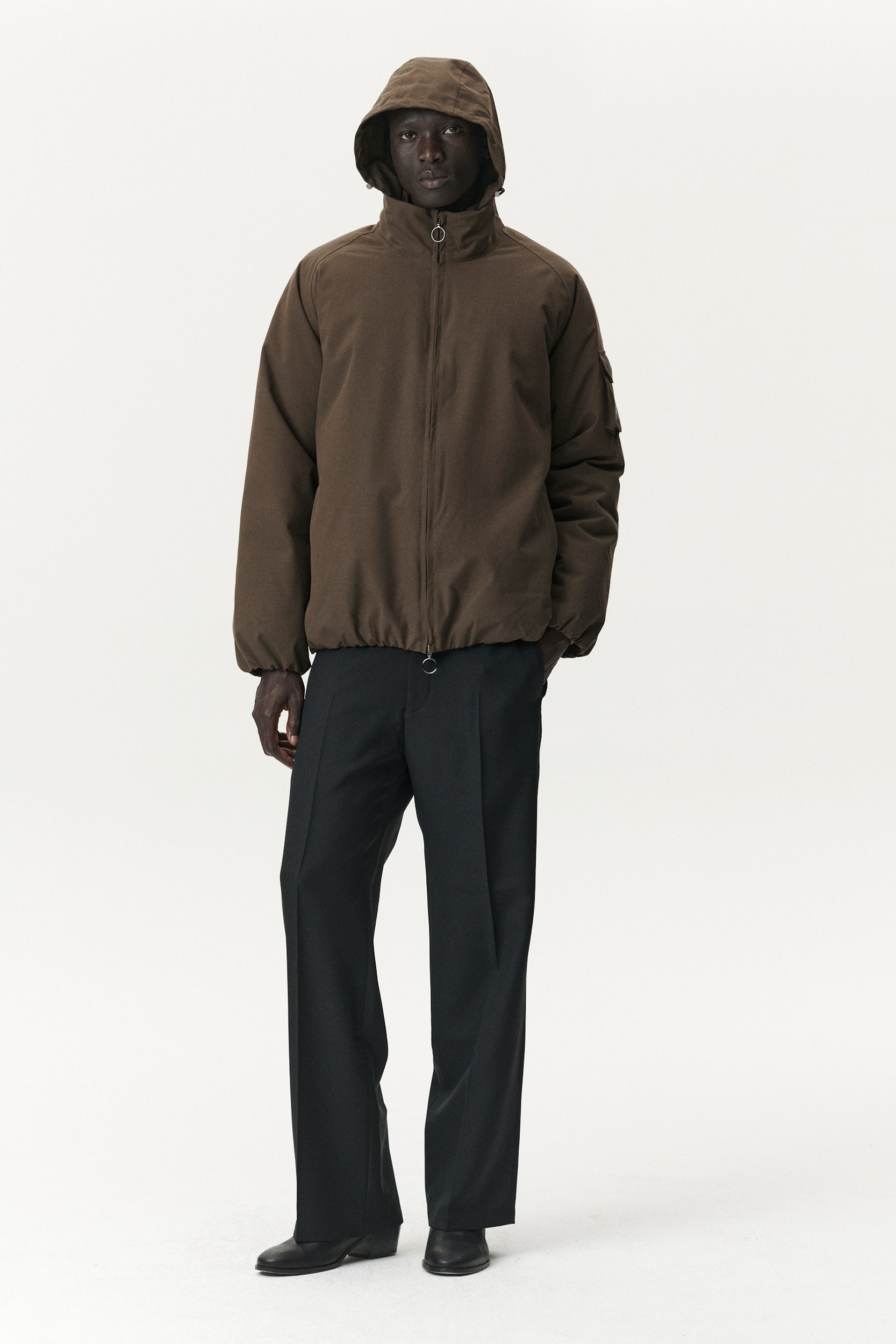 SHORT TRACKER POLY RAYON AW25 OLIVE