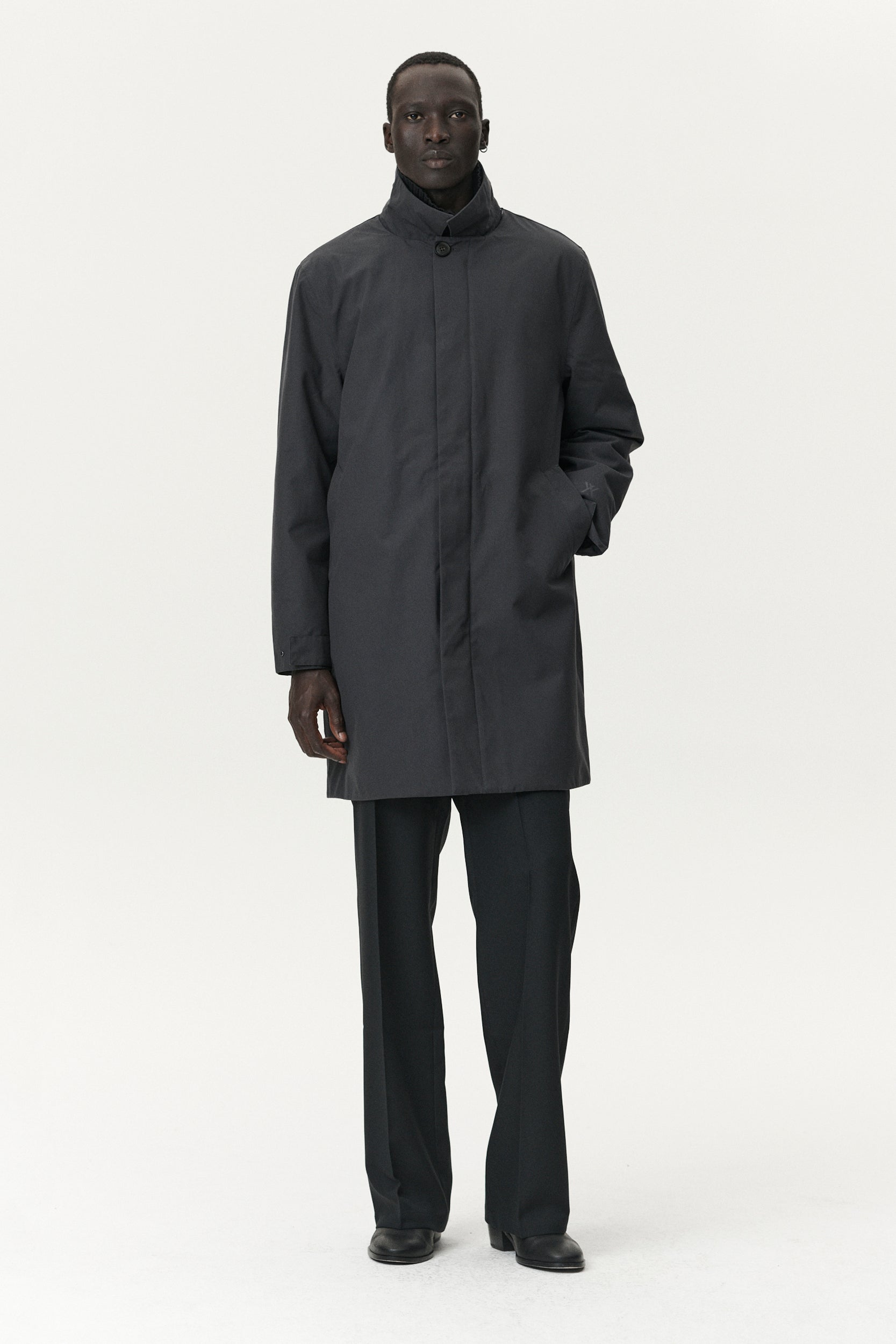 【22aw】POLYPLOID / LONG COAT (TYPE sullen LONG DONG POLYRAYON WOOL LOOK AW25 STEEL GREY | Welter Shelter