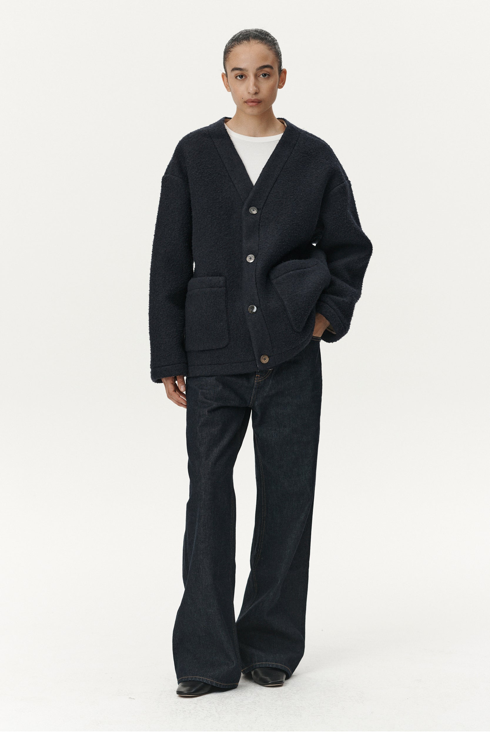 CARDI BOILED BONDED AW25 NAVY WOMENS