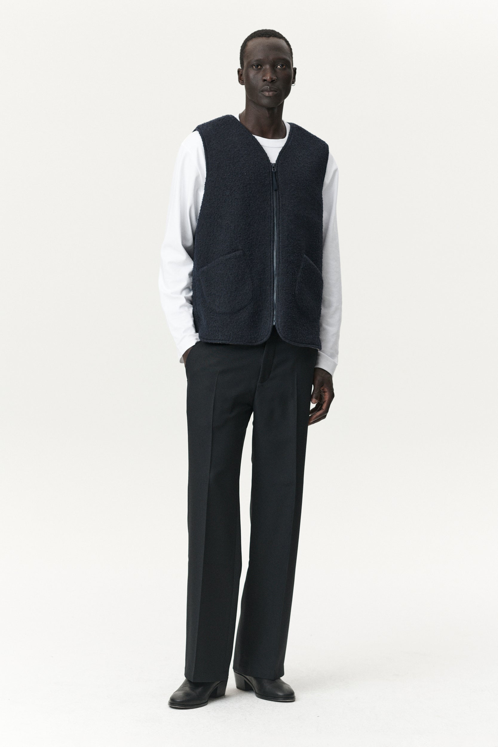 G-LAIT BONDED FLEECE BOILED AW25 NAVY