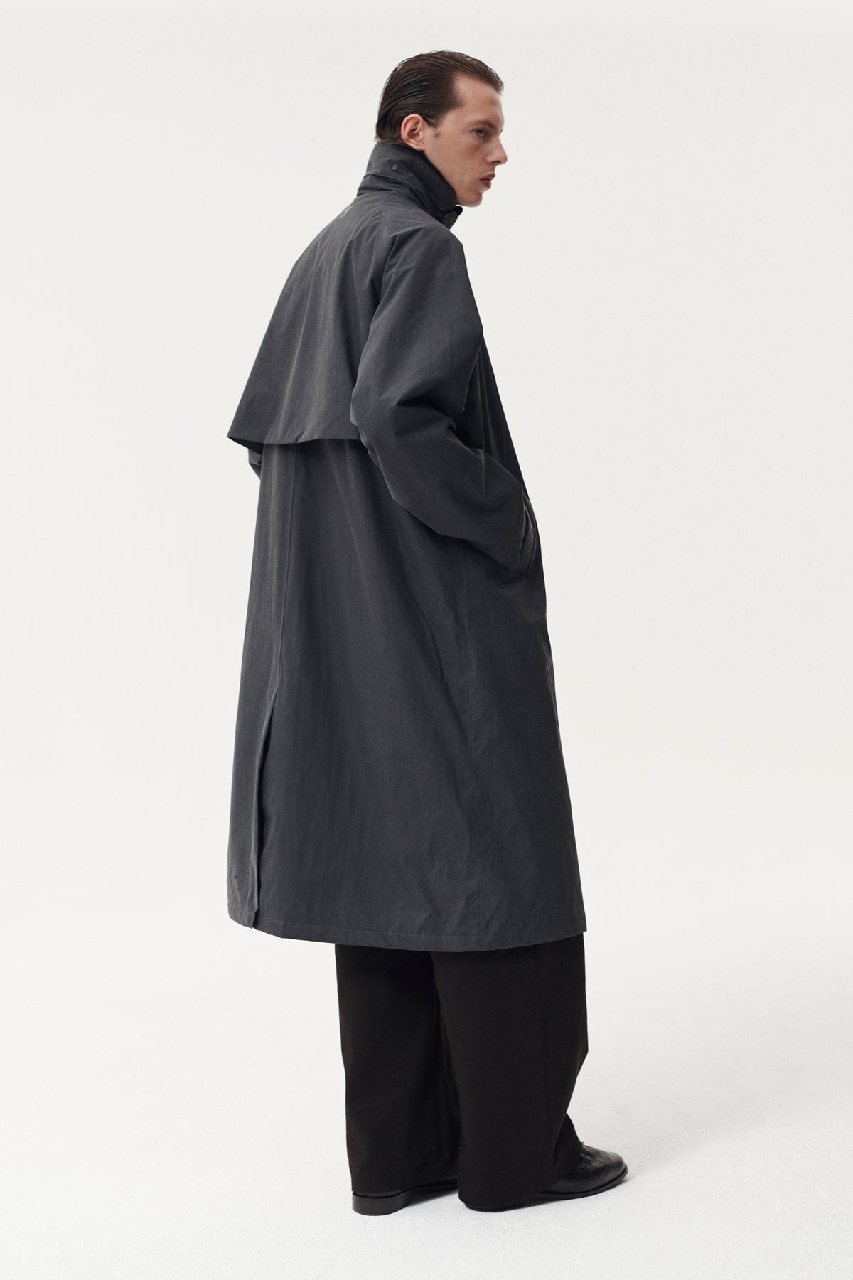 LONG COACH WASHED AW26 WASHED BLACK