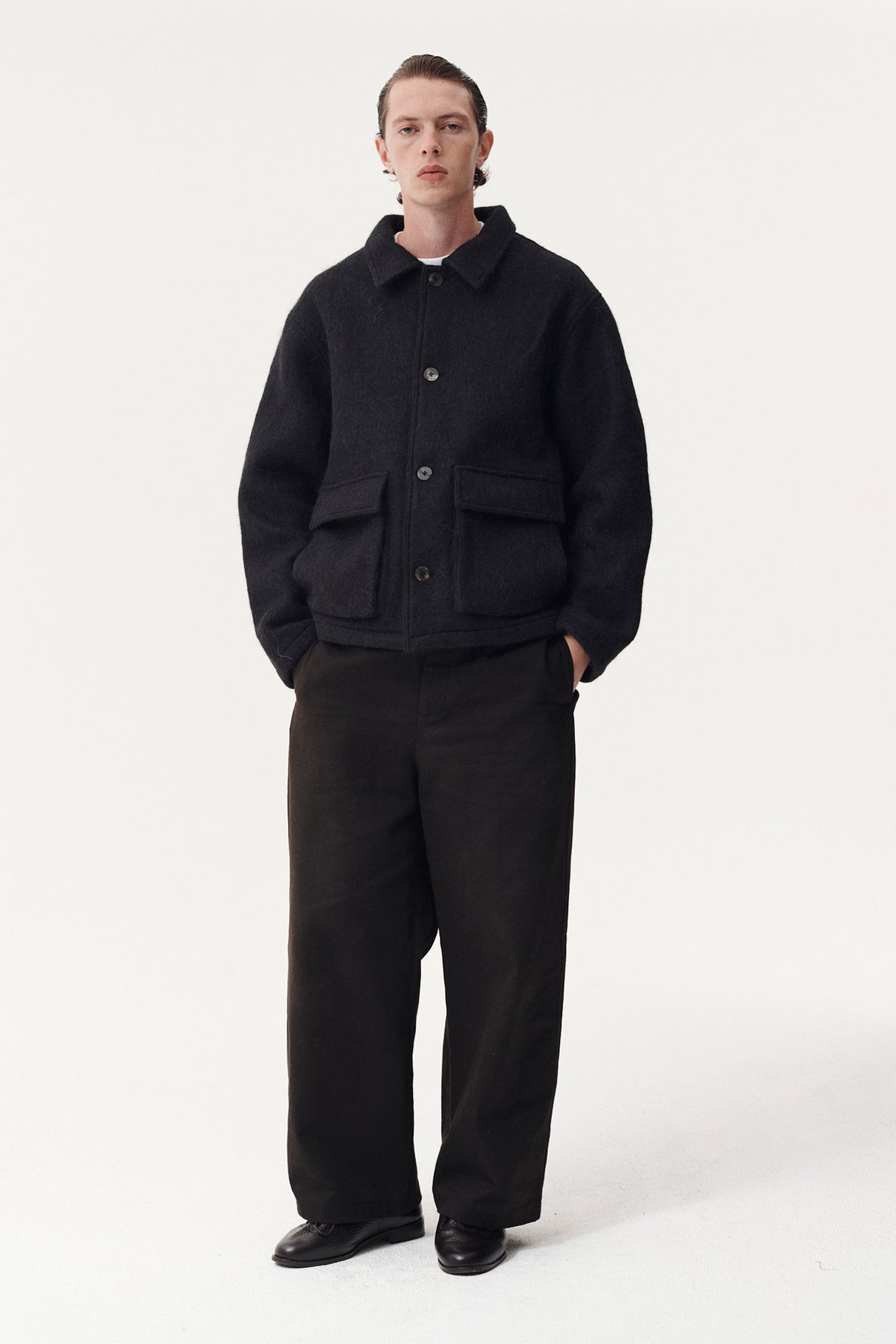 O SHIRT NEW FUZZY AW26 BLACK