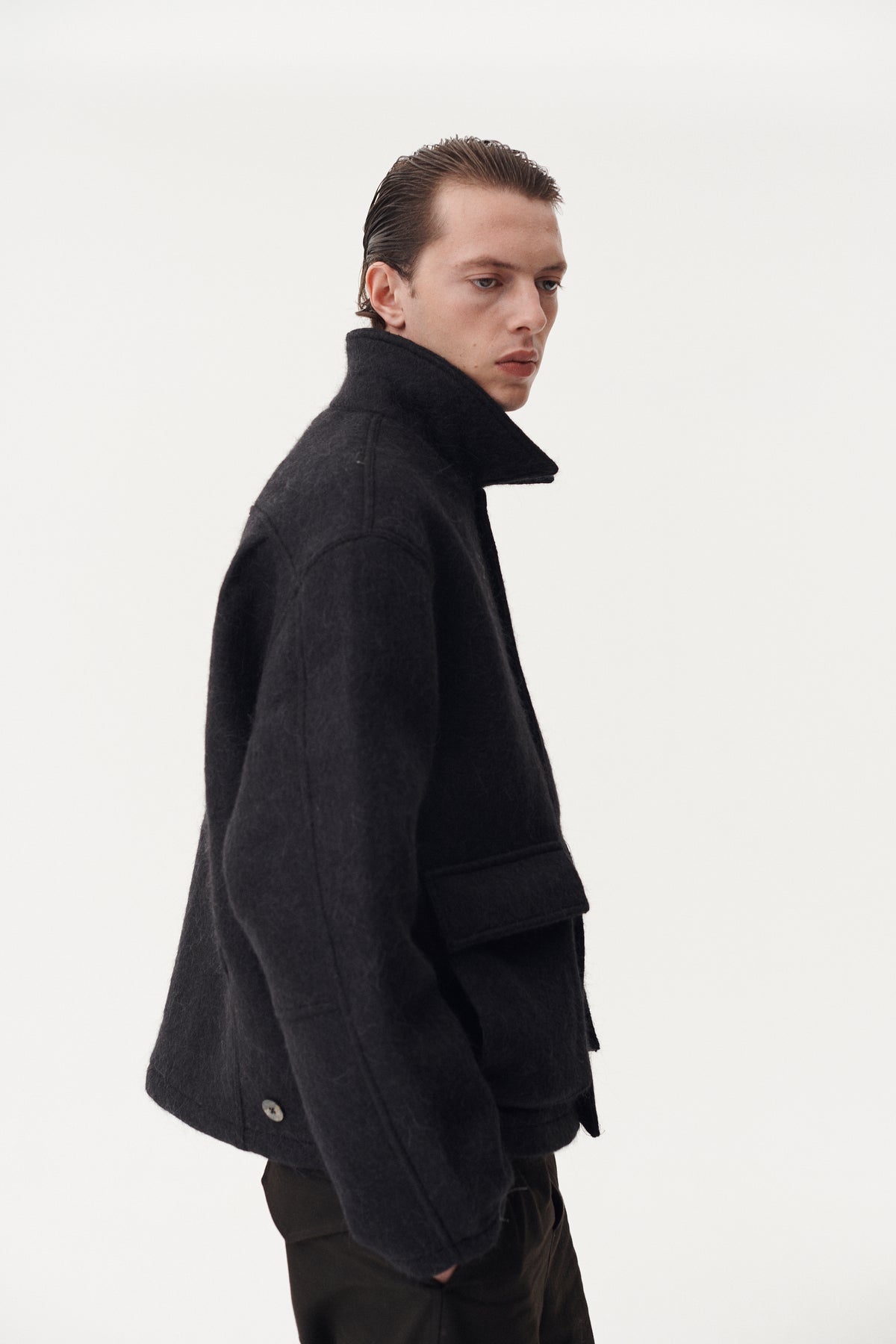 O SHIRT NEW FUZZY AW26 BLACK