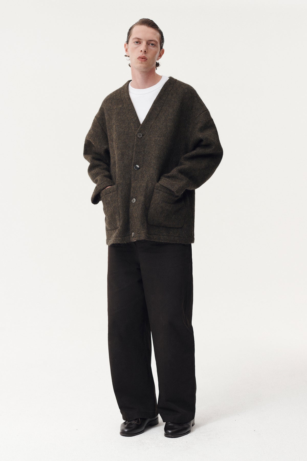 CARDI FUZZY BONDED AW26 GREEN