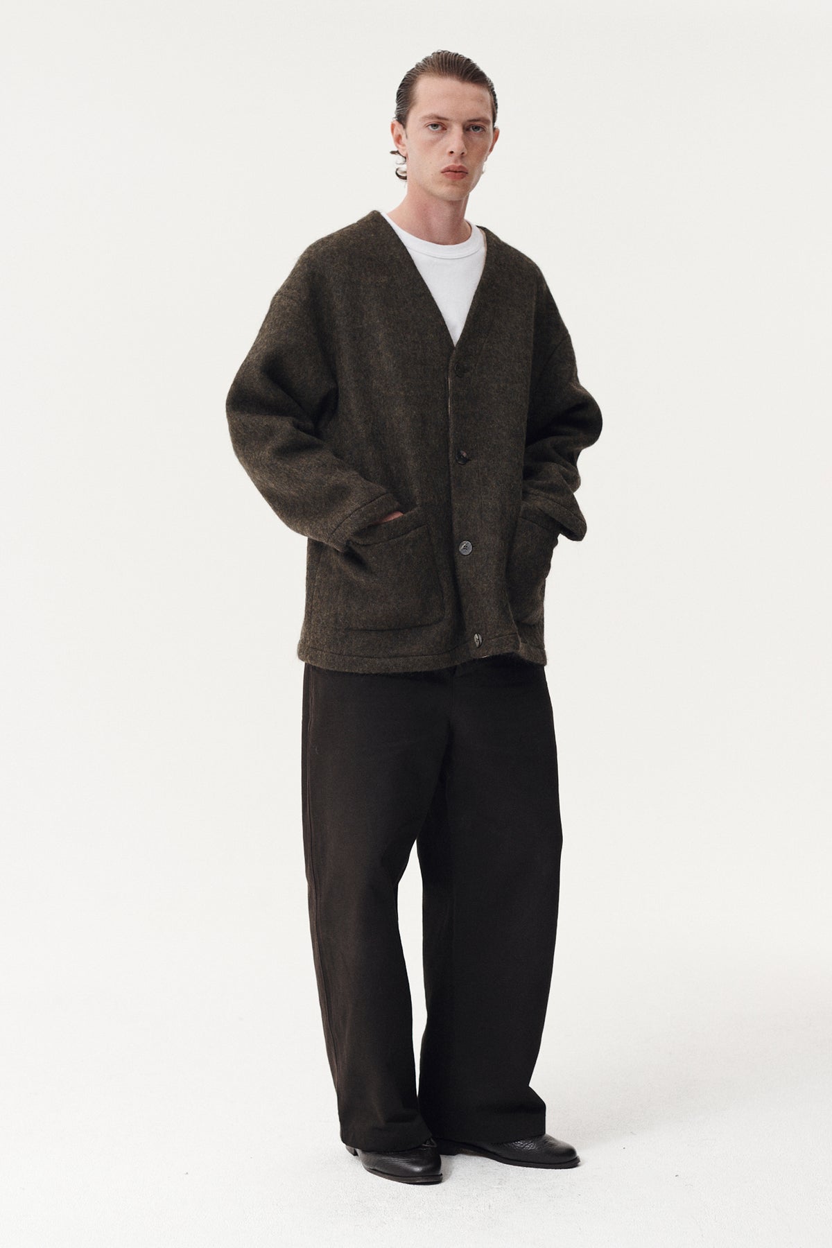 CARDI FUZZY BONDED AW26 GREEN