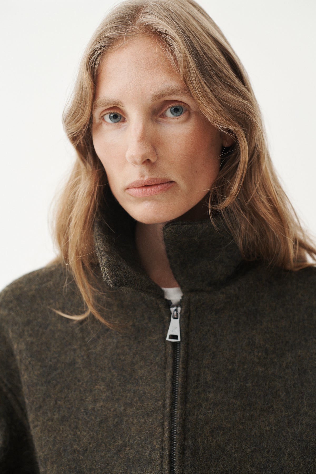 SHIRT JACKET FUZZY WOOL BOND AW26 GREEN