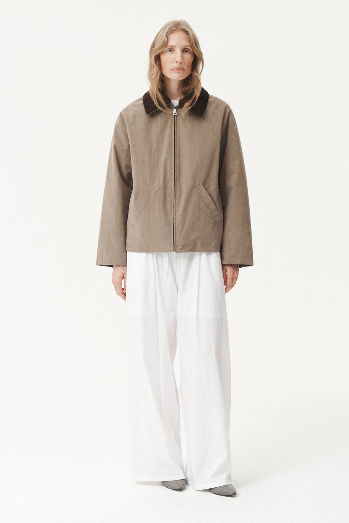 SHIRT JACKET WASHED TENCEL AW26 FADED CAMEL