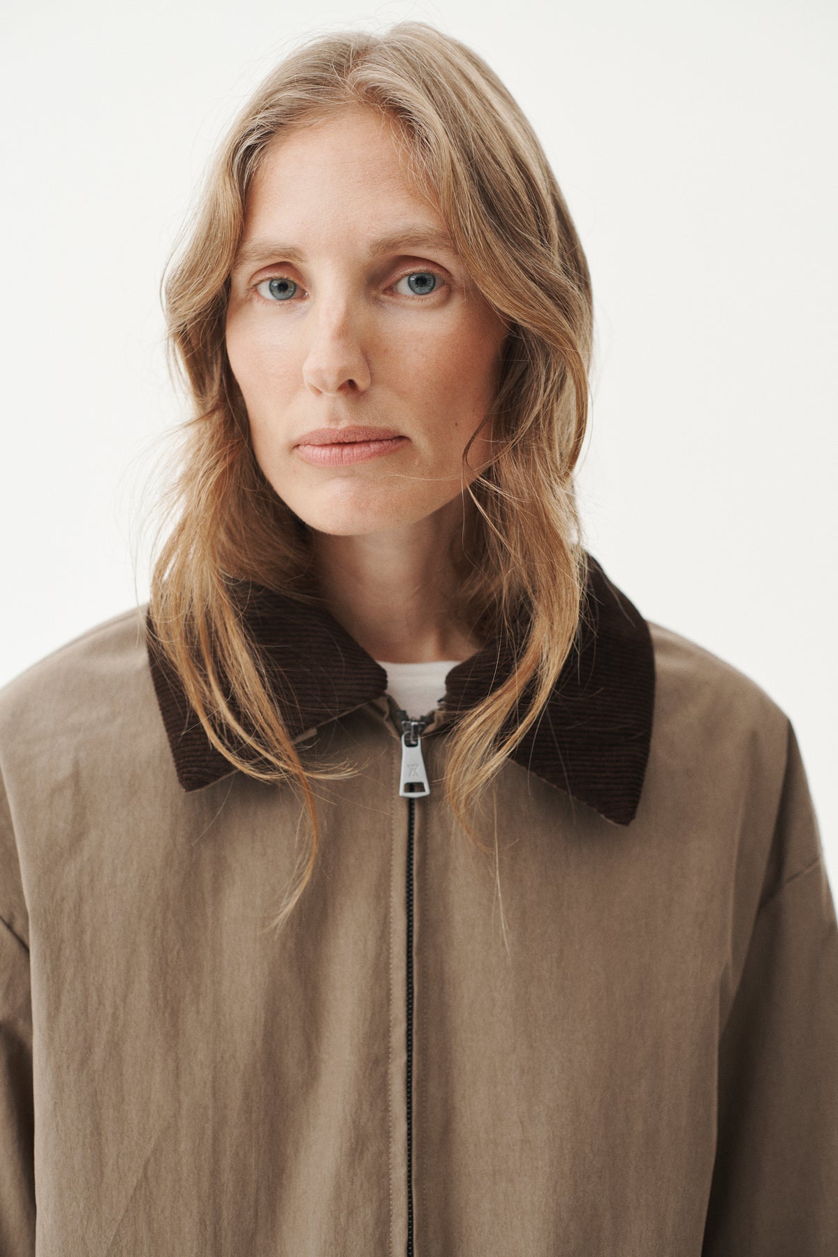 SHIRT JACKET WASHED TENCEL AW26 FADED CAMEL