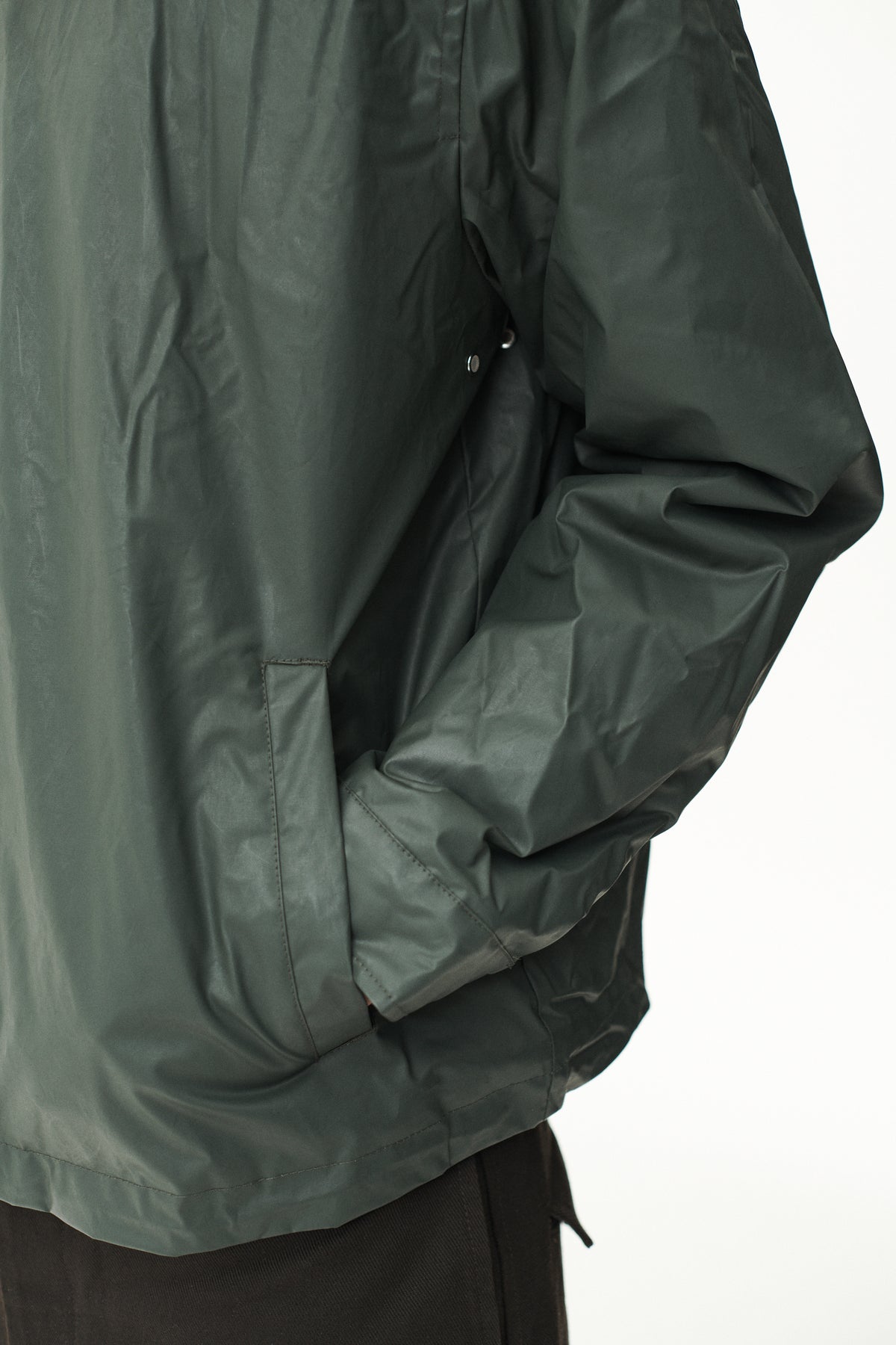 ZIP UP WAX CORDU AW26 DARK GREY GREEN