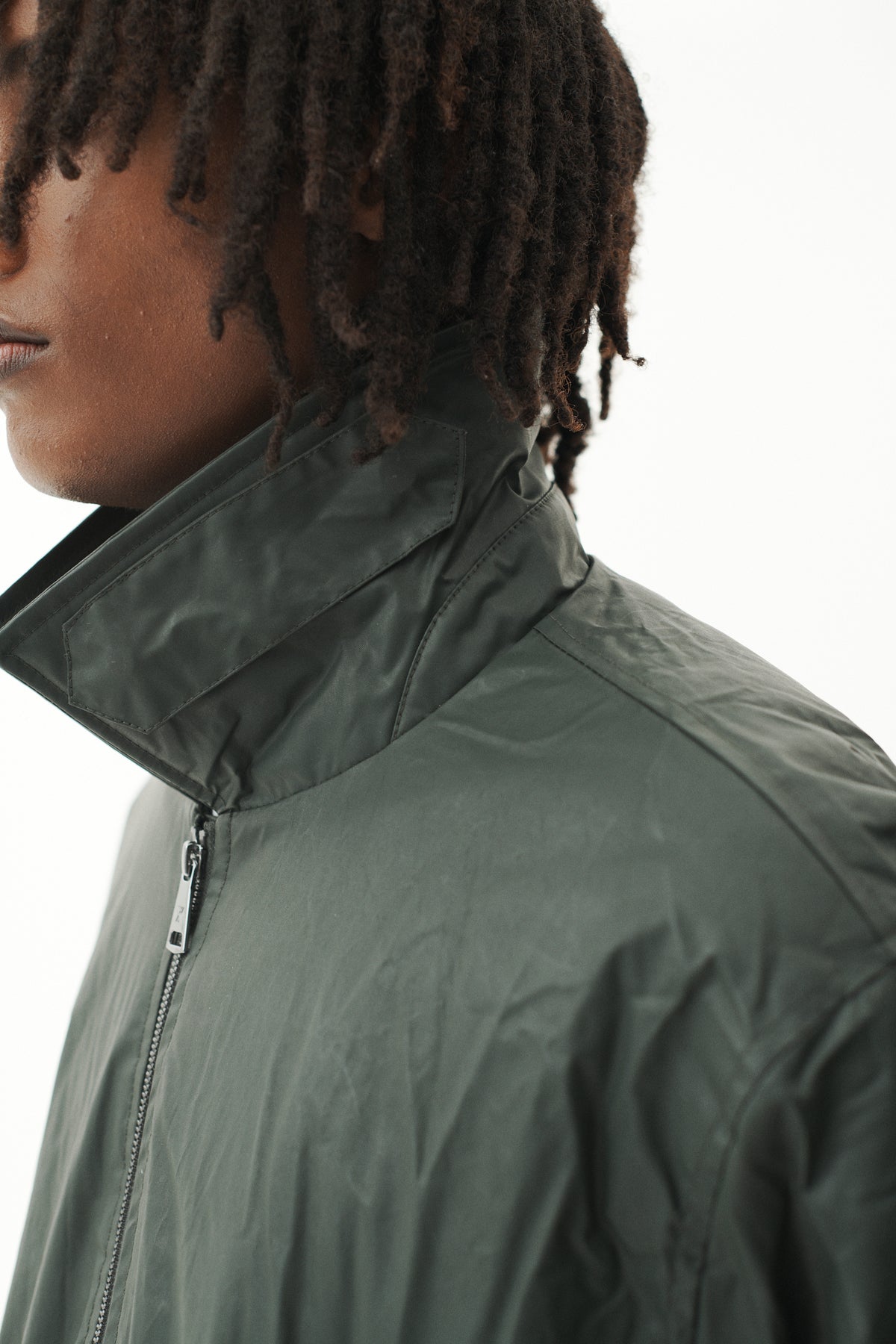 ZIP UP WAX CORDU AW26 DARK GREY GREEN