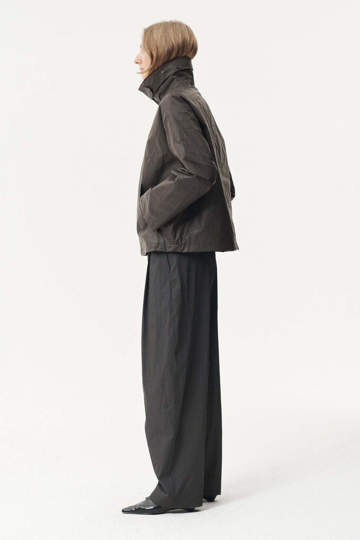 SHIRT JACKET WAXED AW26 DARK BROWN