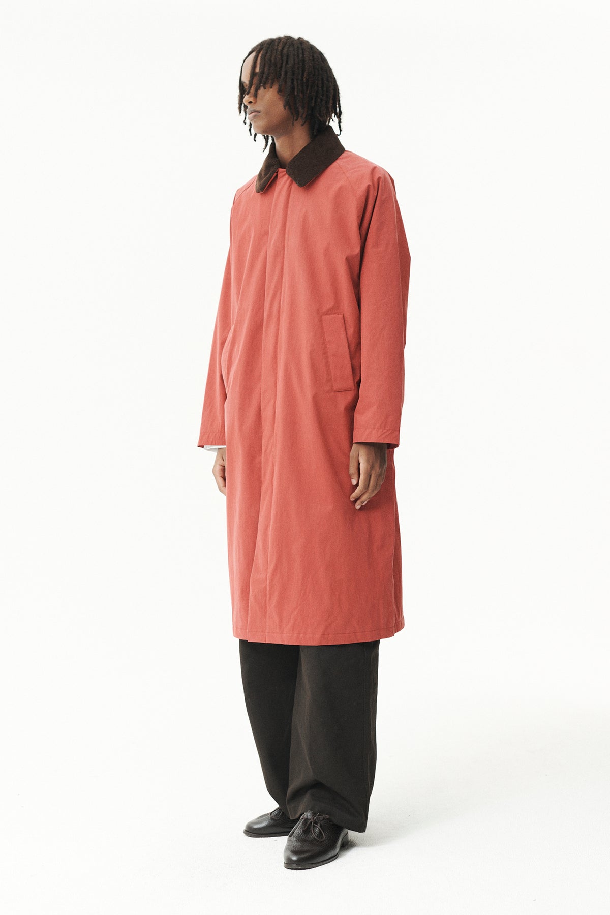 LONG COACH WASHED TENCEL CORDU AW26 FADED CHERRY