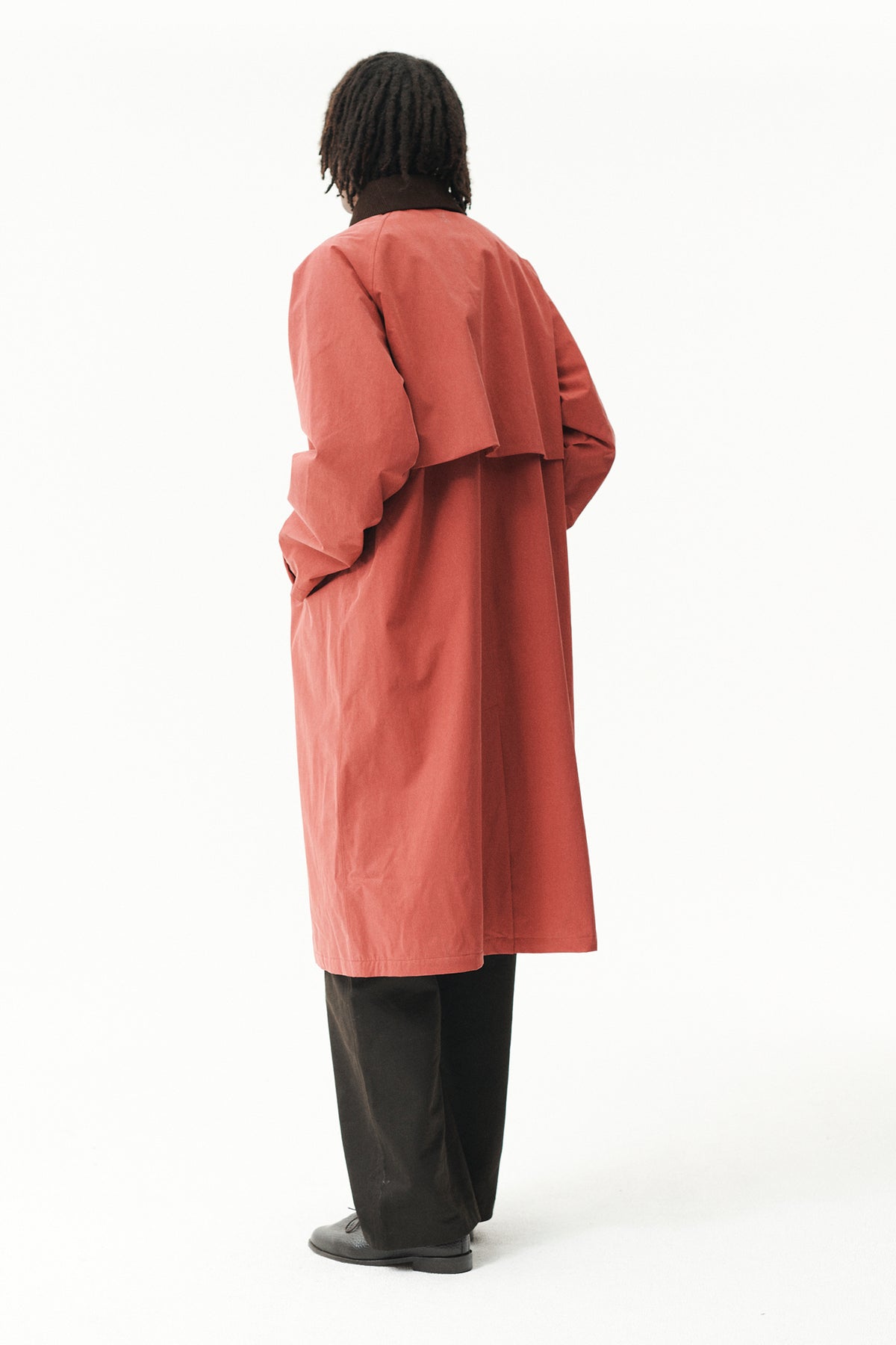 LONG COACH WASHED TENCEL CORDU AW26 FADED CHERRY
