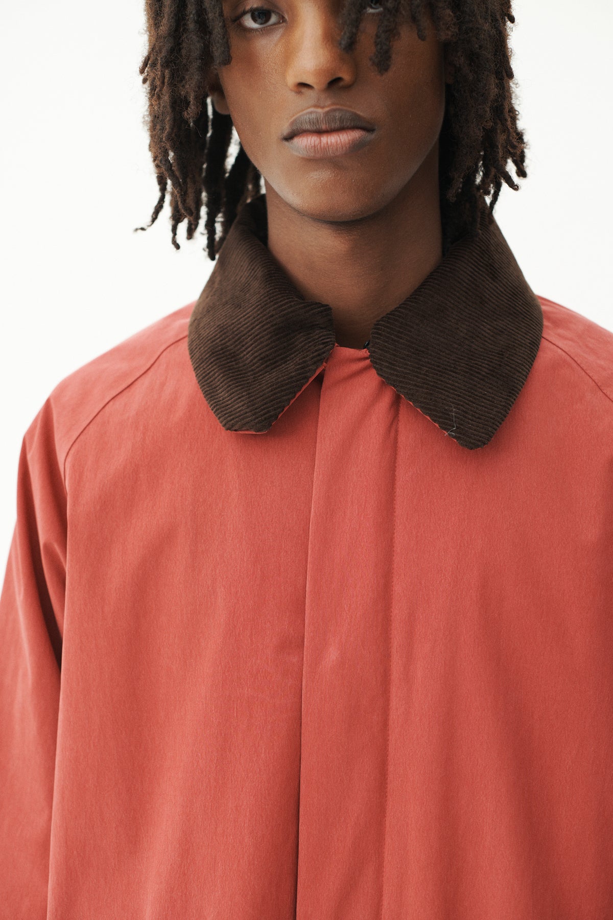 LONG COACH WASHED TENCEL CORDU AW26 FADED CHERRY