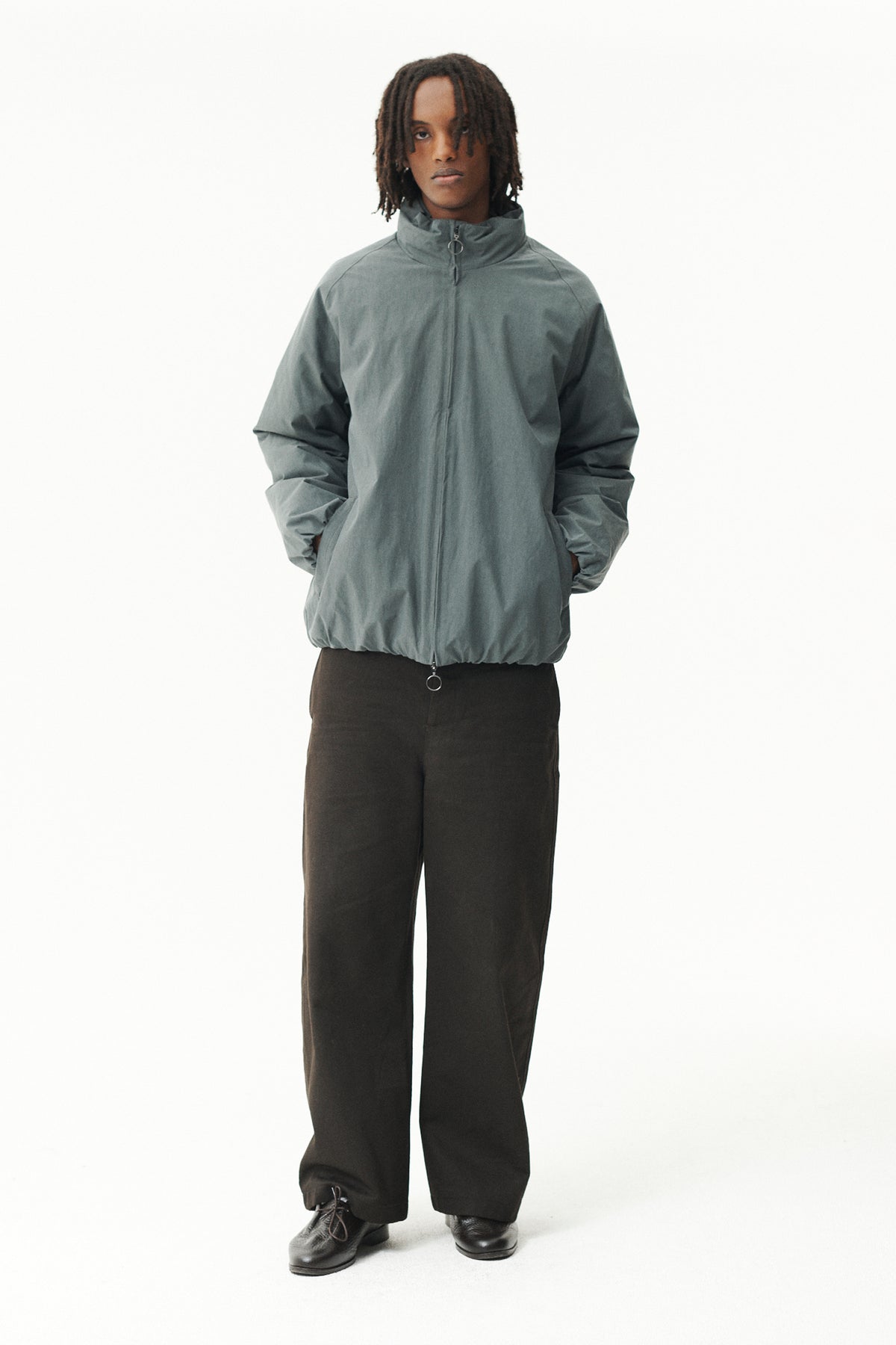 SHORT TRACKER WASHED TENCEL AW26 FADED GREY