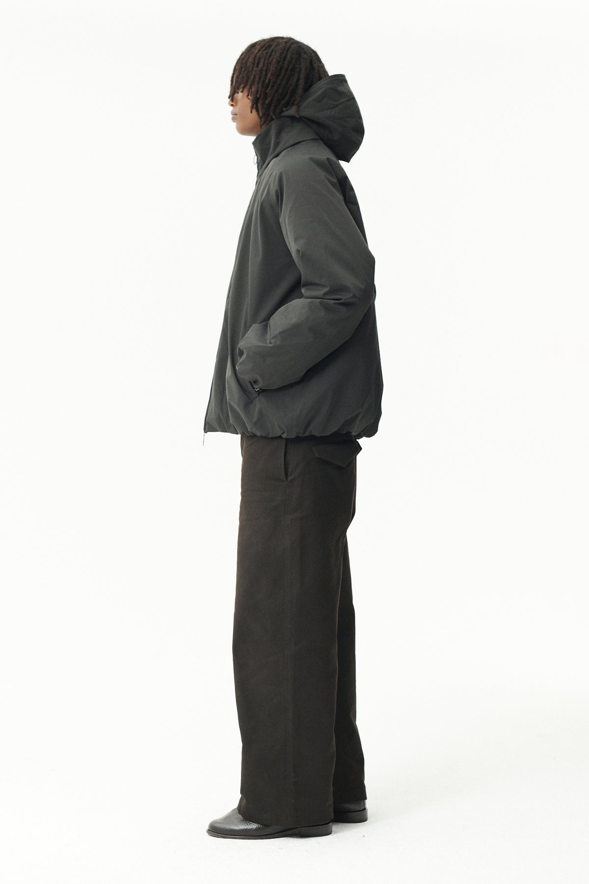SHORT TRACKER NIN SPIN TWILL AW26 WASHED BLACK