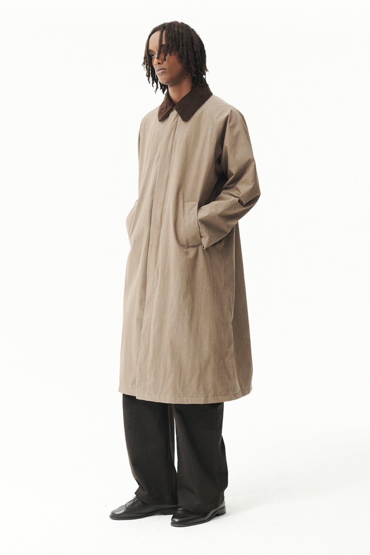LONG COACH WASHED TENCEL CORDU AW26 FADED CAMEL