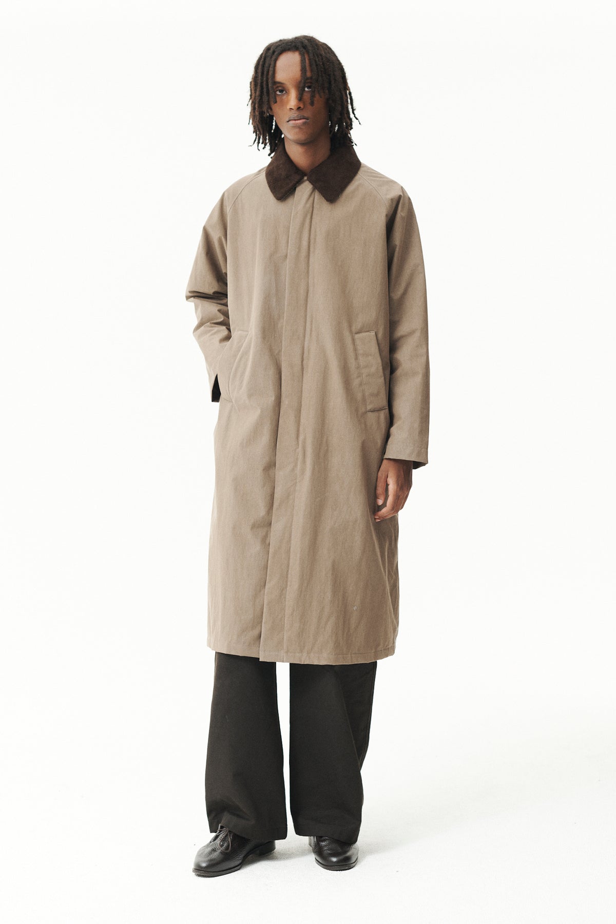LONG COACH WASHED TENCEL CORDU AW26 FADED CAMEL