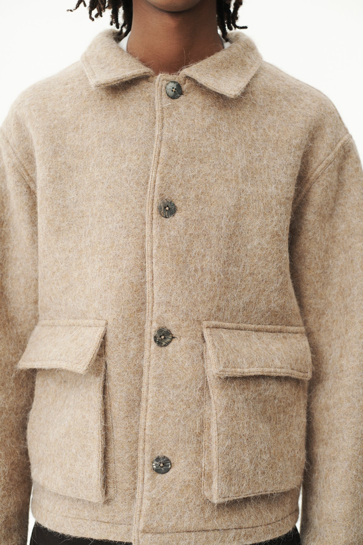 O SHIRT NEW FUZZY AW26 CAMEL