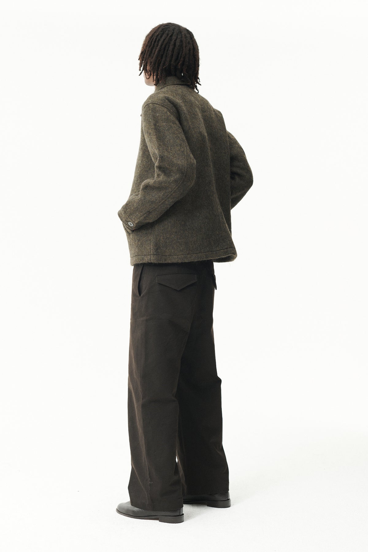 ZIP UP BONDED ALPACA WOOL AW26 GREEN